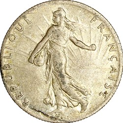 50 centimes Semeuse, IIIe République, 1909