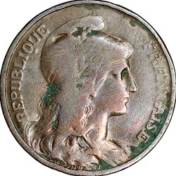 5 centimes Daniel-Dupuis, IIIe République, 1903
