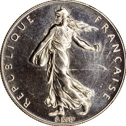 1 franc Semeuse, nickel, FDC, 1990