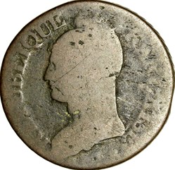 Cinq centimes Dupré, grand module, le Consulat, an 8 / 5, Metz