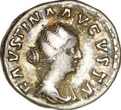 Denier de Faustine Jeune, Fecunditas, 161-175, Rome