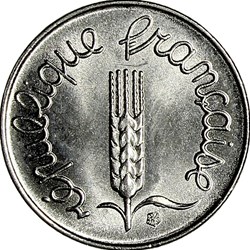 1 centime épi, 1974, rebord