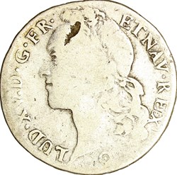 Demi-écu au bandeau, Louis XV, 1741, Bordeaux