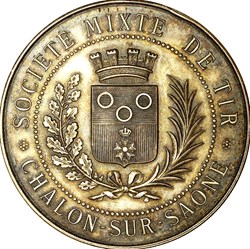 Médaille de la Société mixte de tir de Chalon-sur-Saône, 1900-1939