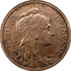 2 centimes Daniel-Dupuis, IIIe République, 1900