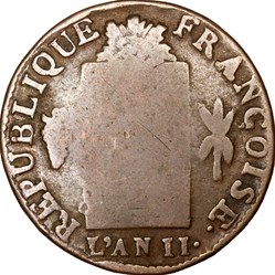 Sol à la table de la loi, daté, la Convention, 1793, an II, Bayonne