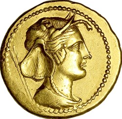 Aureus of Quintus Cornuficius, 42 AC., African mint