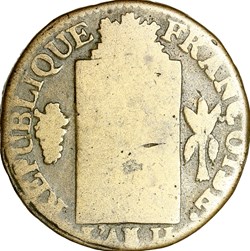 Sol à la table de la loi, daté, la Convention, 1793, an II, Dijon