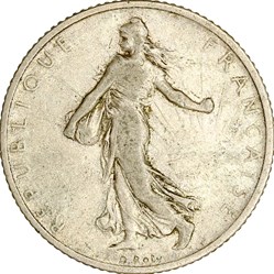 1 franc Semeuse, IIIe République, 1908