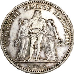 5 francs Hercule, IIIe République, 1873, Paris