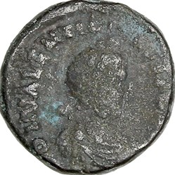 Nummus de Valentinien II, Victoria, 383-392, atelier indéterminé