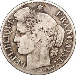50 centimes Cérès, IIe République, 1850, Paris