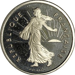 1/2 franc Semeuse, BE, 1996