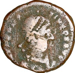 Nummus de Théodose Ier, Vota, 383-388, Antioche