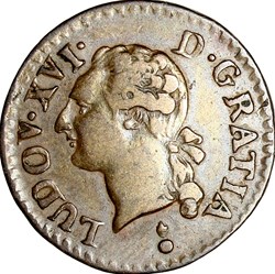 Liard à l'écu, Louis XVI, 1786, Metz
