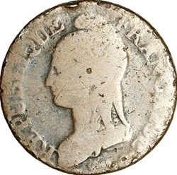 Cinq centimes Dupré, grand module, le Directoire, an 5, Paris
