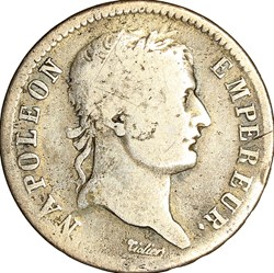1 franc, tête laurée, République, Napoléon Ier, 1808, Strasbourg