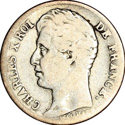 1/2 franc, Charles X, 1829, Paris