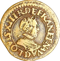 Double tournois, Louis XIII, 1617, Lyon