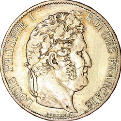 5 francs, 3e type Domard, Louis-Philippe Ier, 1847, Paris