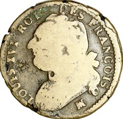 12 deniers au faisceau type François, Louis XVI, 1793 / 1792, an 5 / 4, Marseille