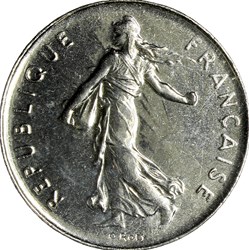 5 francs Semeuse, nickel, BU, 2001