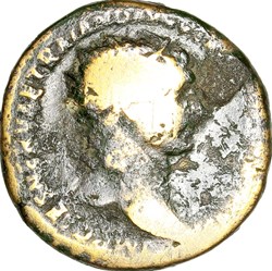 Dupondius de Trajan, Trophée, 107, Rome
