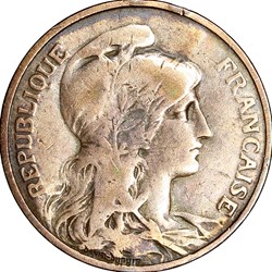 5 centimes Daniel-Dupuis, IIIe République, 1907