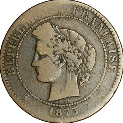 10 centimes Cérès, IIIe République, 1873, Paris