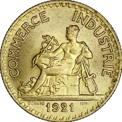 2 francs Chambres de Commerce, IIIe République, 1921