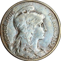 5 centimes Daniel-Dupuis, IIIe République, 1909