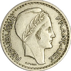 10 francs Turin, petite tête, IVe République, 1948, B proche du listel, Beaumont-le-Roger
