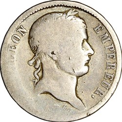 2 francs, tête laurée, Empire, Napoléon Ier, 1811, La Rochelle