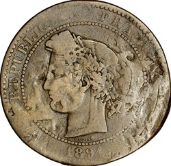 10 centimes Cérès, IIIe République, 1891, Paris
