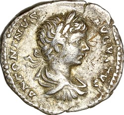 Denier de Caracalla co-empereur, Caracalla, 200, Rome