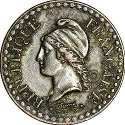 Un centime Dupré, IIe République, 1851, sans accent, Paris