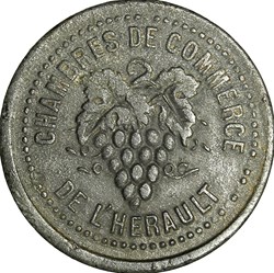10 centimes, Chambres de Commerce de l'Hérault, 1918-1921