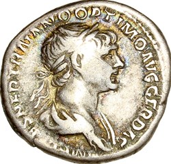 Denier de Trajan, Felicitas, 116, Rome