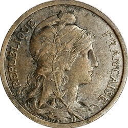 2 centimes Daniel-Dupuis, IIIe République, 1899