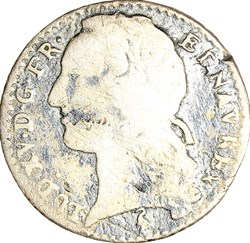 Dixième d'écu au bandeau, Louis XV, 1758, Paris