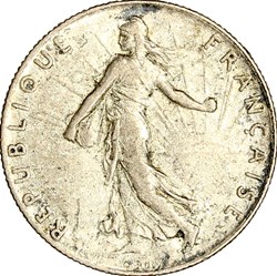 50 centimes Semeuse, IIIe République, 1915