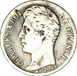 1/2 franc, Charles X, 1828, Paris