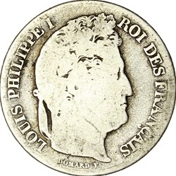 1 franc, couronne de chêne, Louis-Philippe Ier, 1841, Paris