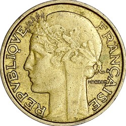 50 centimes Morlon, IIIe République, 1932, 9 et 2 ouverts, sans raisin