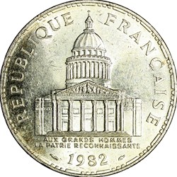 100 francs Panthéon, 1982