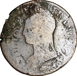 Cinq centimes Dupré, grand module, Consulat, an 8, Paris, 3 frappes décentrées, 2 frappes en place