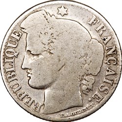 50 centimes Cérès, IIIe République, 1871, Bordeaux