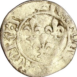 Double tournois de Charles VI, 11 mars 1385, atelier indéterminé