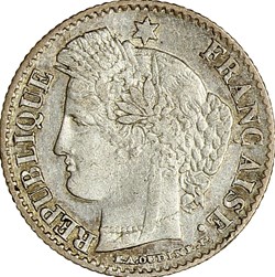 20 centimes Cérès, IIe République, 1851, Paris
