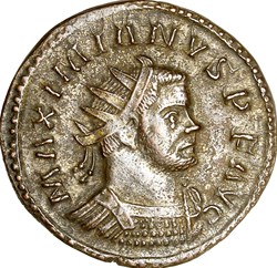 Aurelianus de Maximien Hercule, Pax, printemps 290 - 291, Lyon